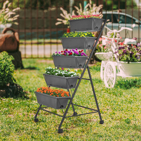 GENMOUS convenient handles on planter boxes for easy movement.