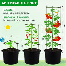GENMOUS three-pack planter kit enables versatile vertical arrangements.