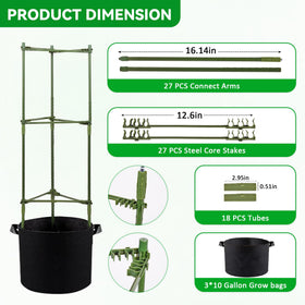 GENMOUS weather-resistant construction protects plants in rain or sun.