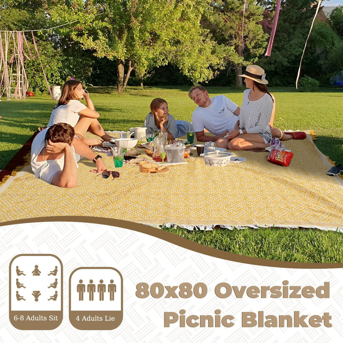 Genovega 2-in-1 extra large rug bottom layer acts as waterproof ground mat.