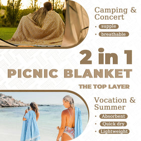 Genovega lightweight outdoor blanket ideal for carrying and quick setup.