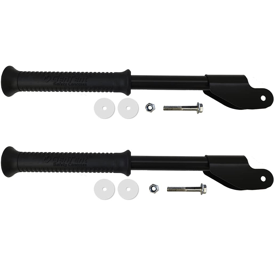 GenTent folding handles assembly shows universal compatibility for easy generator transport.