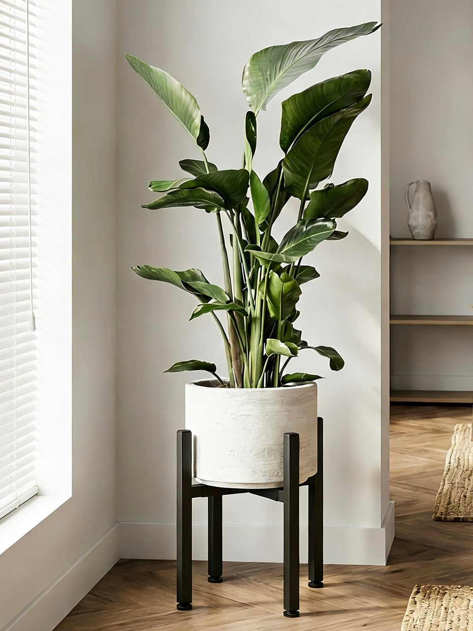 GENTINGBRO adjustable plant stand ideal for indoor and outdoor use with flexible width