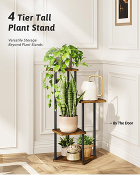 GENTINGBRO brown oak finish stand close-up highlighting durable metal and wood mix