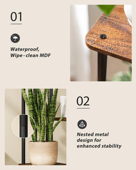 GENTINGBRO indoor plants on slim shelf for tidy, accessible care