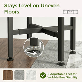 GENTINGBRO leveling feet stabilize the stand on uneven floors for steady placement