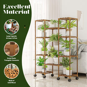 GENTINGBRO outdoor-indoor plant rack suited for patios and living rooms.