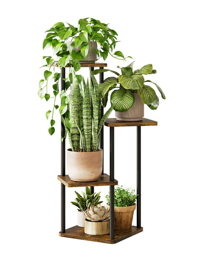 GENTINGBRO four-tier corner plant stand showcasing compact, multi-plant display for small spaces