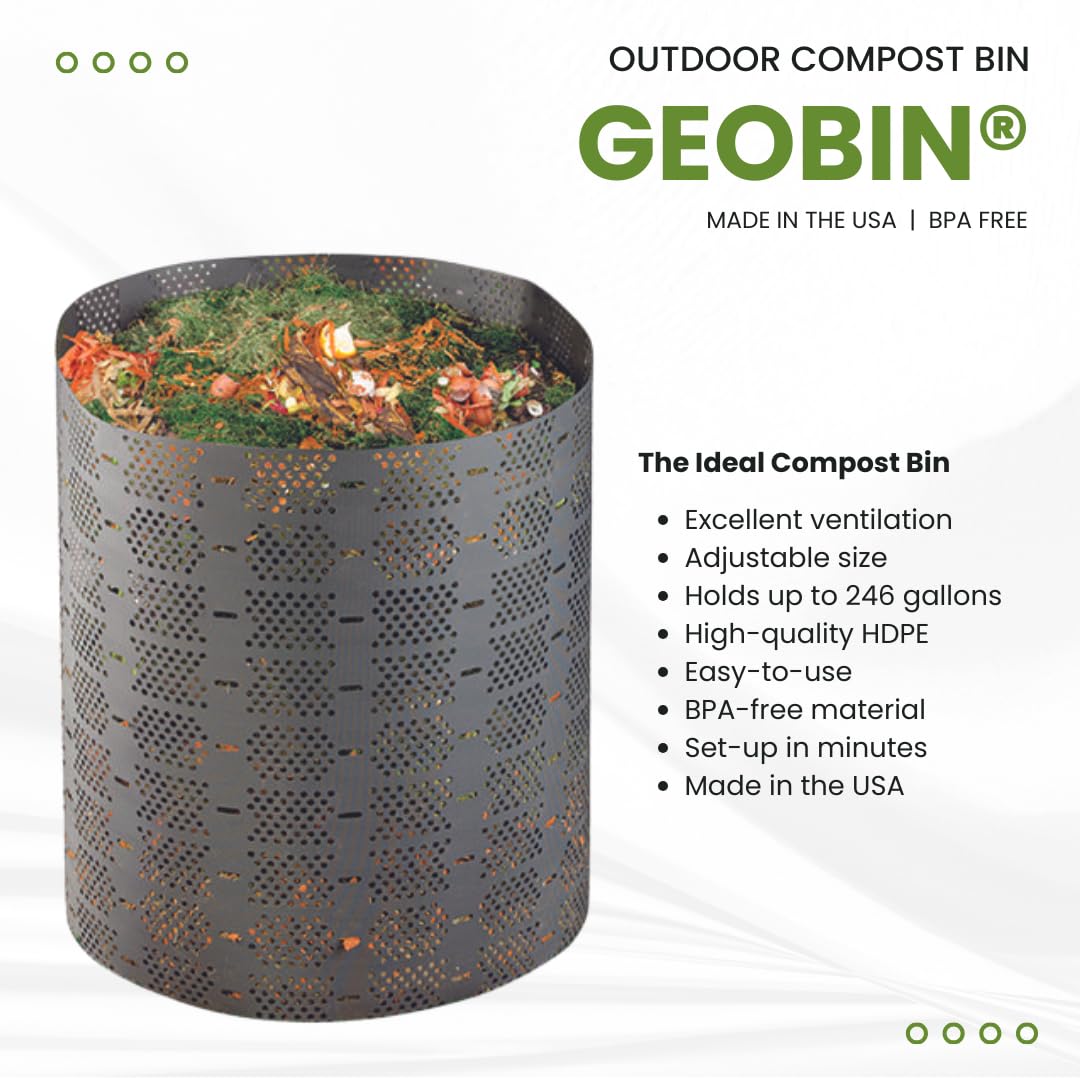 GEOBIN HDPE material ensures durable outdoor use and long life