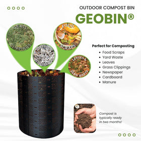 GEOBIN maximum ventilation feature promotes faster decomposition in outdoor piles