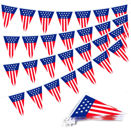 Geodurn American triangle banner full view for patriotic celebrations