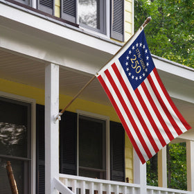 Geodurn brass grommets reinforce secure hanging on the flag edge