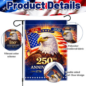 Geodurn double-sided patriotic flag shows stars and stripes from every angle.