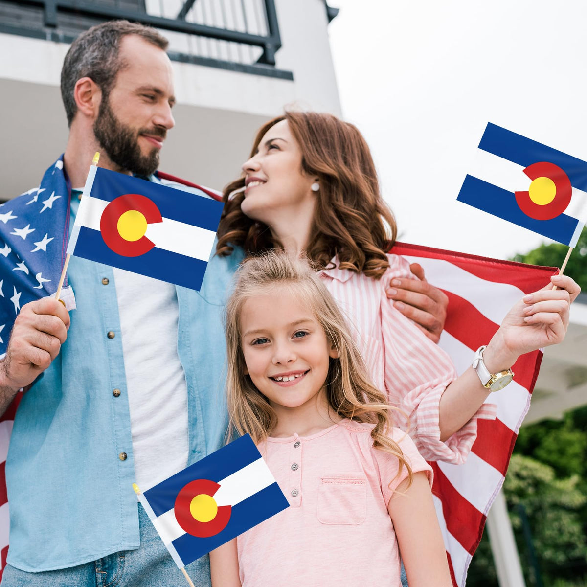 Geodurn flag bulk pack—assembly-ready flags for events