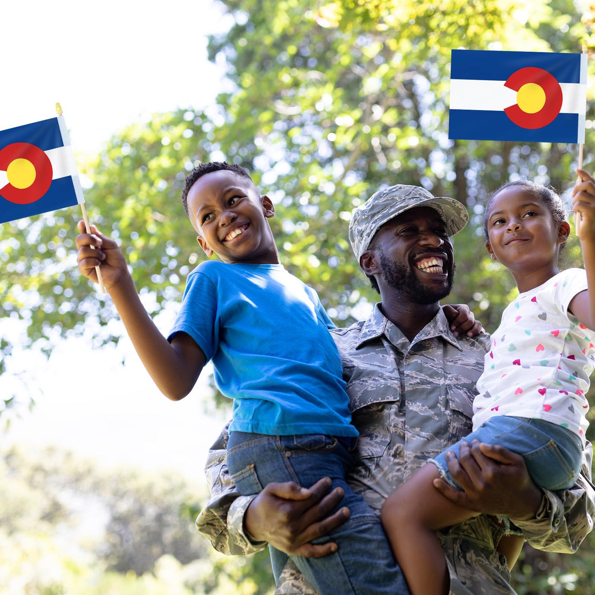Geodurn flag set—united participants at civic gatherings