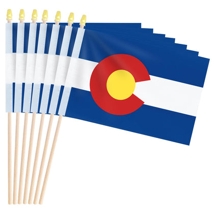 Geodurn Colorado flag pack—wood pole flags for outdoor events