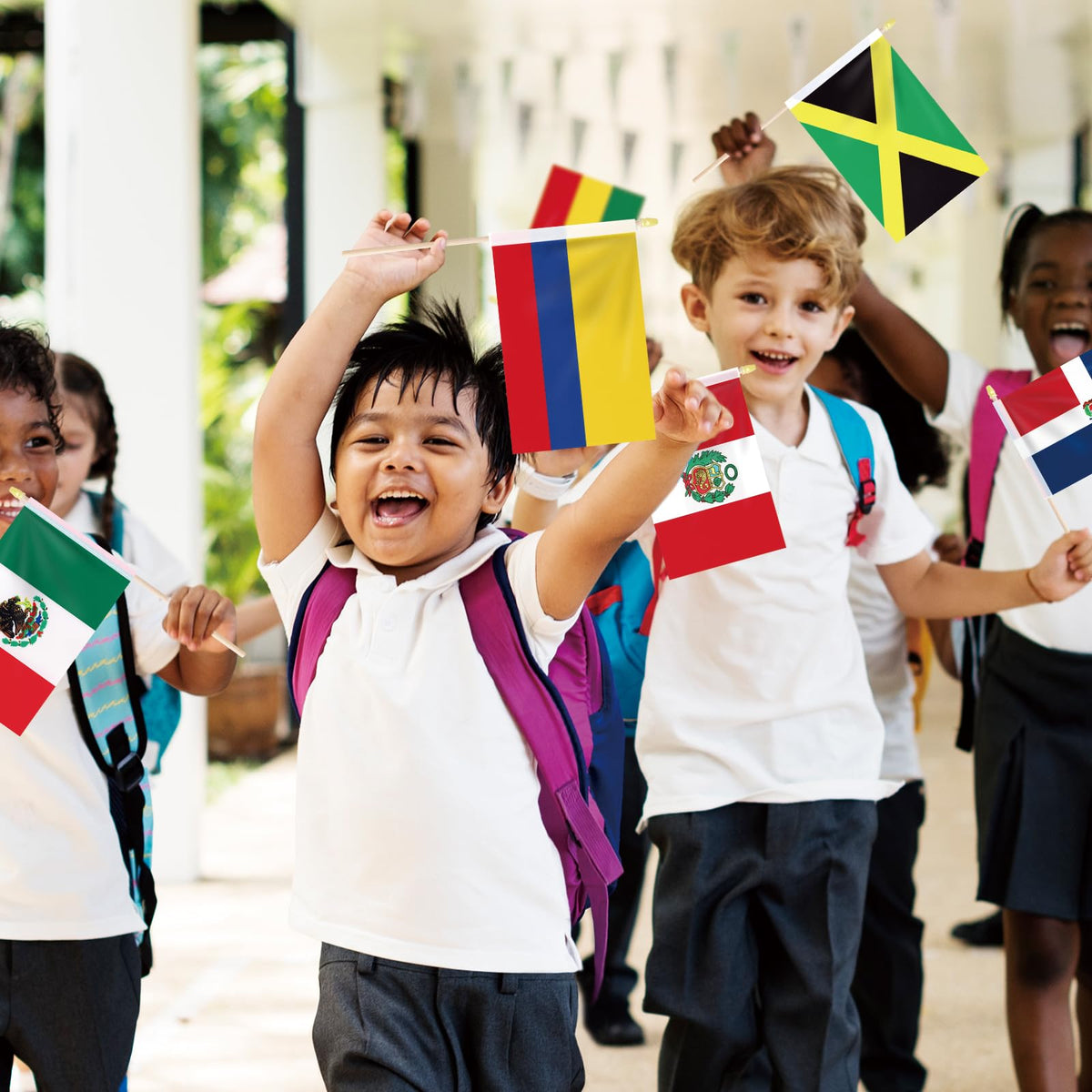 Geodurn flag collection suitable for parties, school events, and cultural festivals