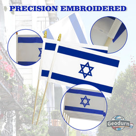 Geodurn assembly-pack: flags and poles packaged separately for easy setup