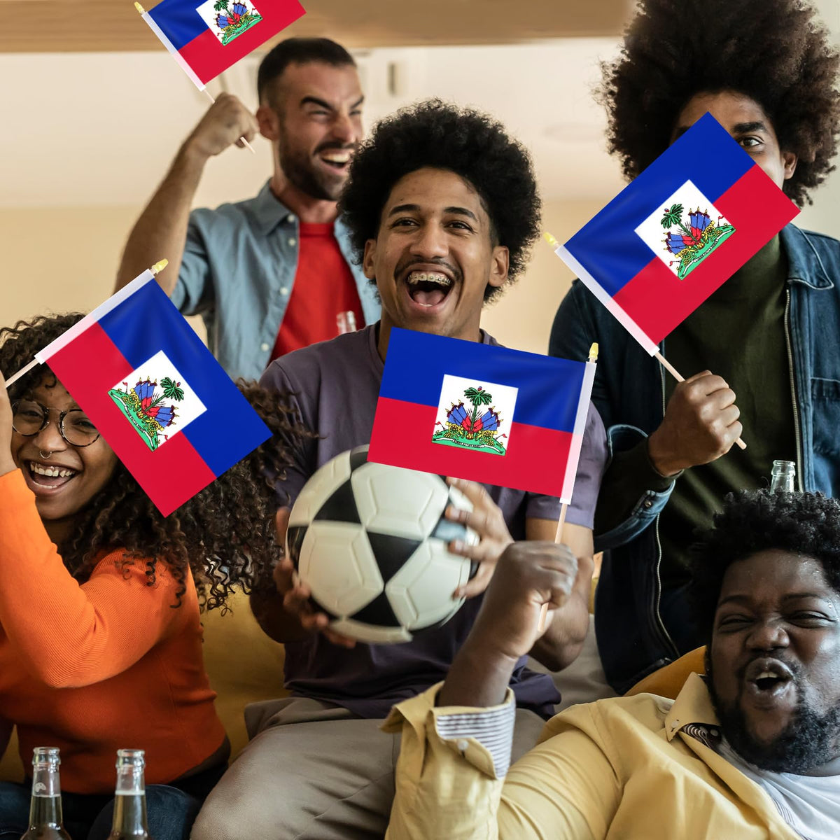Geodurn Haiti flags used as table decorations at cultural events