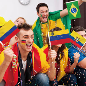 Geodurn handheld flags for Latino Heritage Month and cultural events