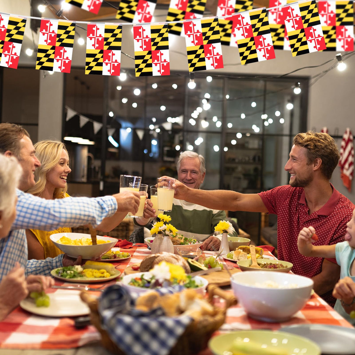 Geodurn Maryland flag banner polyester material highlights durable outdoor use