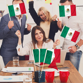 Geodurn Mexican flag design green-white-red with coat of arms