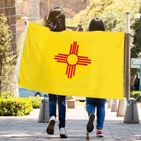 Geodurn New Mexico flag features brass grommets for secure hanging