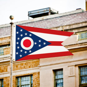 Geodurn Ohio flag four-row stitching adds durability
