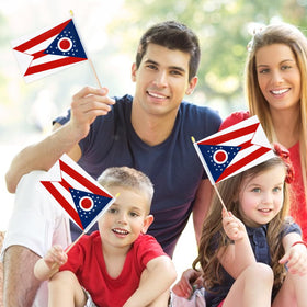 Geodurn handheld flags set for school functions and sports celebrations.