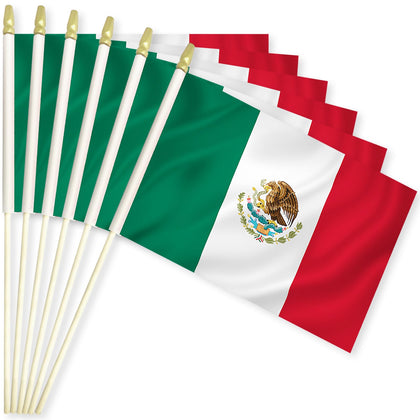 Geodurn pack of 20 handheld Mexican flags 5x8 inches for vibrant parade displays