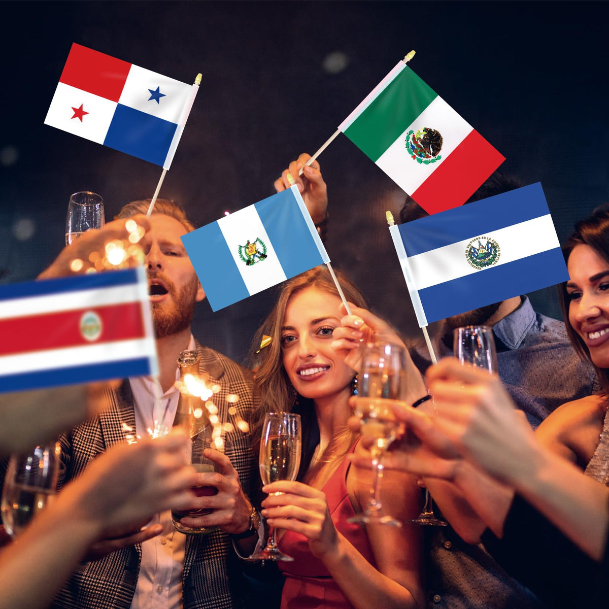 Geodurn Latin American flag set includes major nations for diverse decor