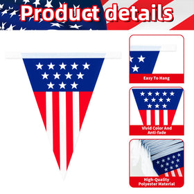 Geodurn polyester pennant flags 8x11 inches on display