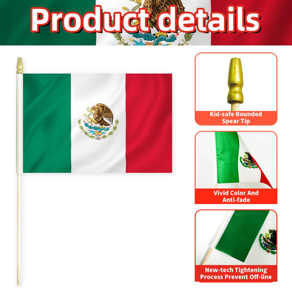 Geodurn vibrant flag fabric close-up showing bright colors for lasting use