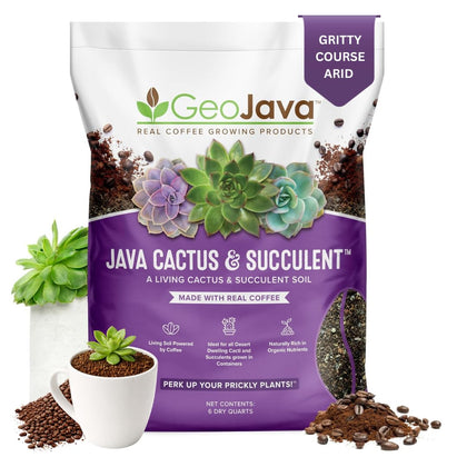 GeoJava Java Cactus & Succulent Soil – fast-draining mix for healthy succulents
