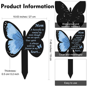Geosar butterfly design memorial plaque, elegant and eye-catching.