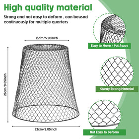 Geosar U-shaped stakes ready to secure cloche coverage