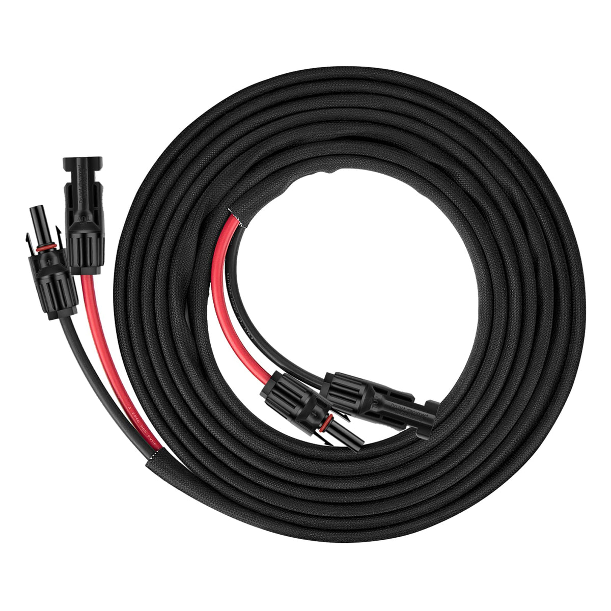Geosiry 20ft 10AWG solar extension cable with red and black leads for easy panel alignment.