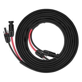 Geosiry 20ft 10AWG solar extension cable with red and black leads for easy panel alignment.