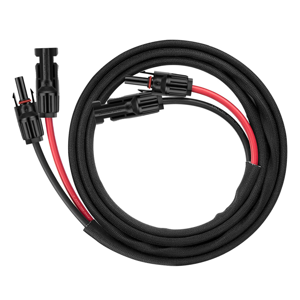 Geosiry solar extension cable 6ft enables flexible panel placement.