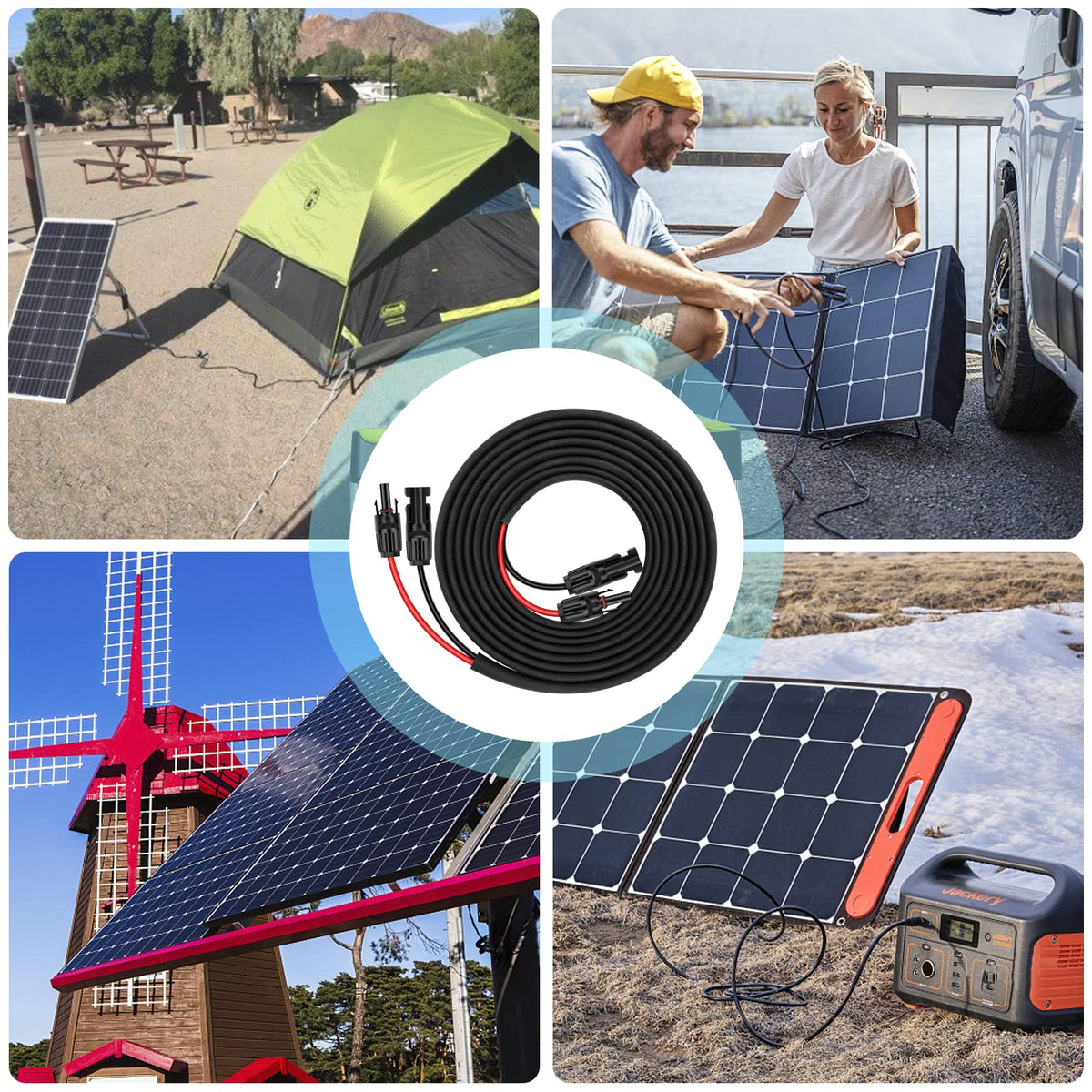 Geosiry extension cable compatible with many solar panels and controllers