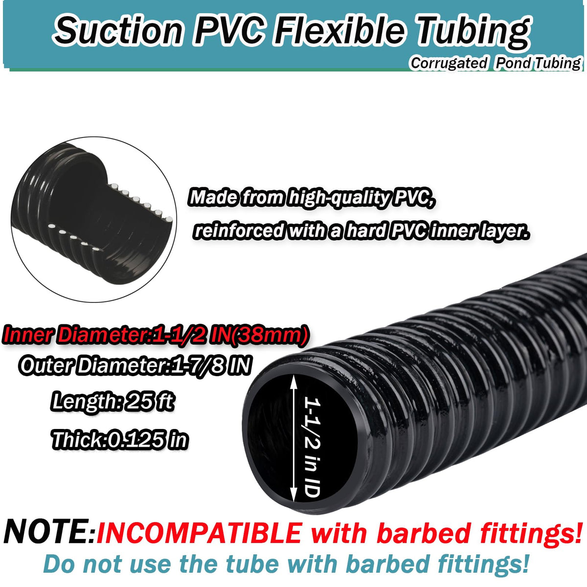 Geowaky tubing compatibility note guides correct barbed connector selection