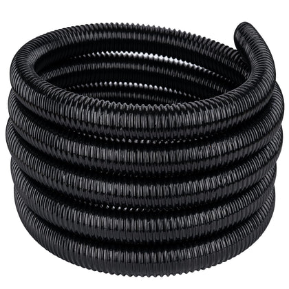 Geowaky pond tubing, black corrugated hose, durable for pond installations