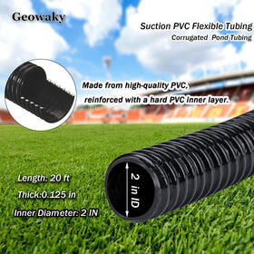 Geowaky pond tubing durable non-toxic PVC supports long-term water features.