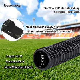 Geowaky tubing, smooth-inner surface, reduces friction for better flow