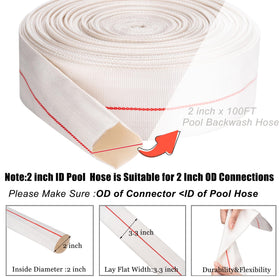 Geowaky pool discharge hose with clamps—secure water transfer