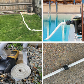 Geowaky white backwash hose—versatile for daily pool tasks