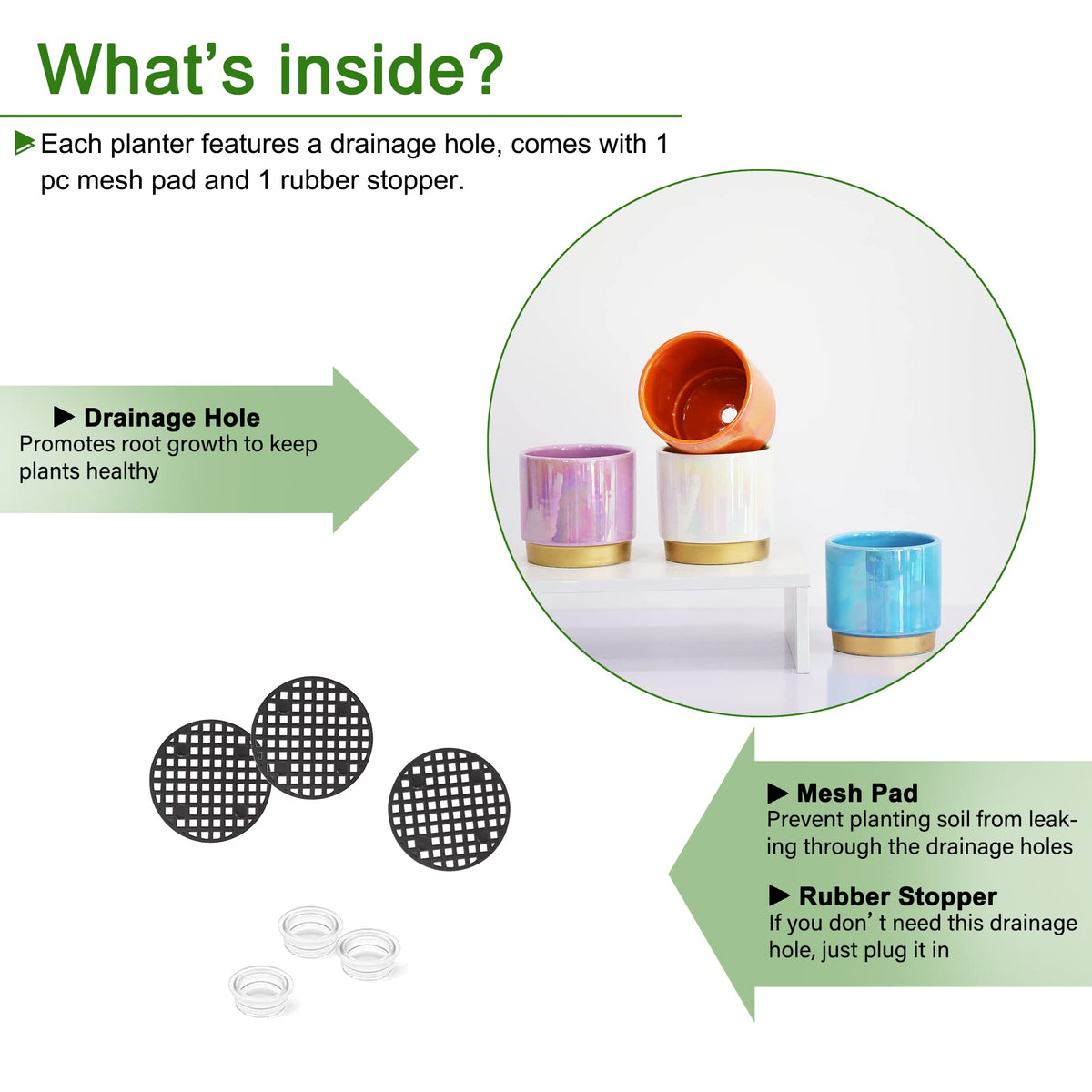 Gepege ceramic planters for indoor use enhance desks, shelves, and windowsills.