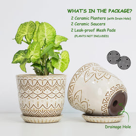 Gepege ceramic saucer cream white supports drip management and table protection.