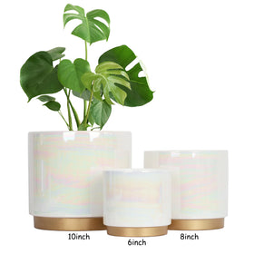 Gepege ceramic pot edge glaze detail for modern shelves