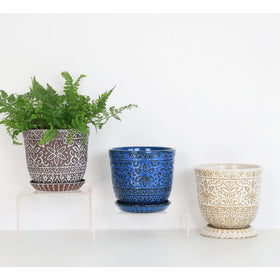 Gepege gift-ready ceramic planter set for plant lovers